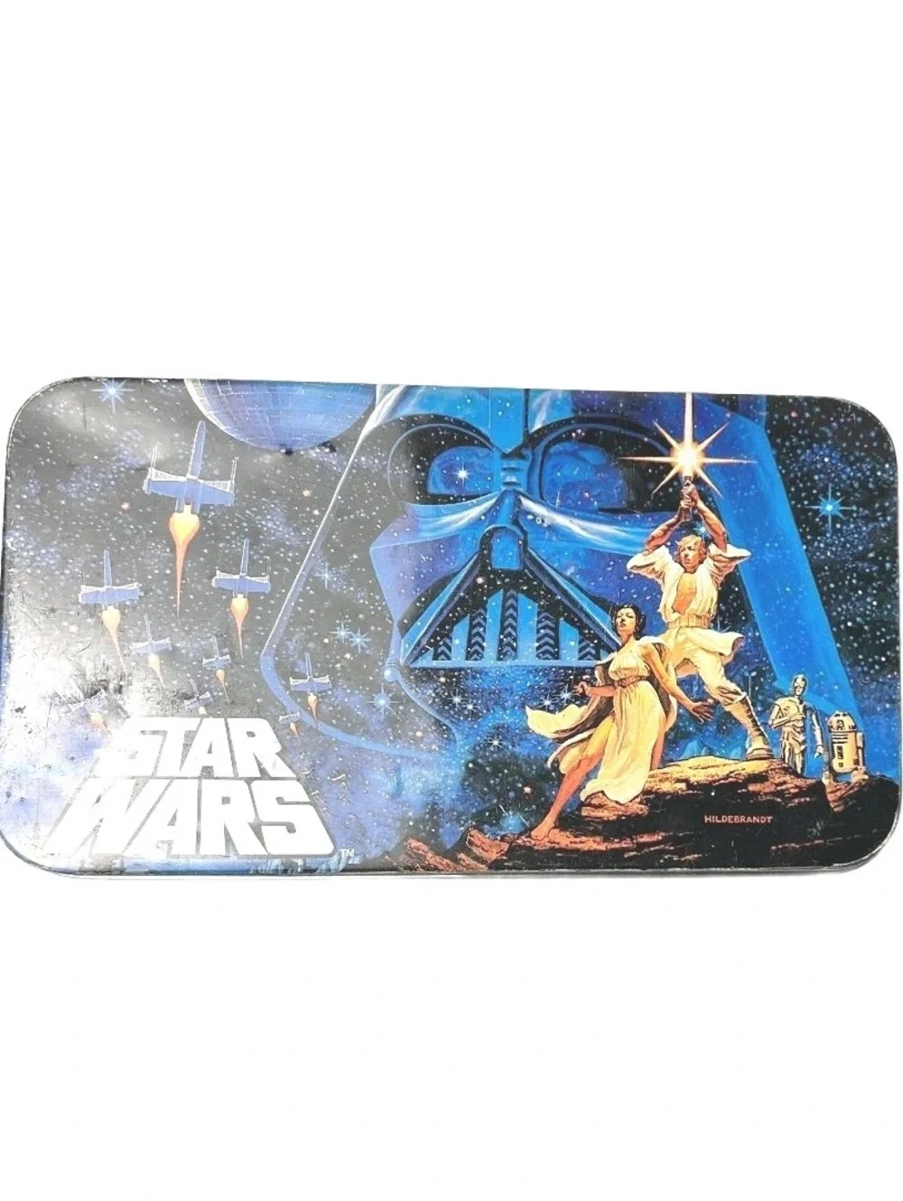 Vintage Star Wars Pencil Box Set with Notebook, Pencils, Sharpener, and Eraser